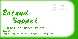 roland wappel business card